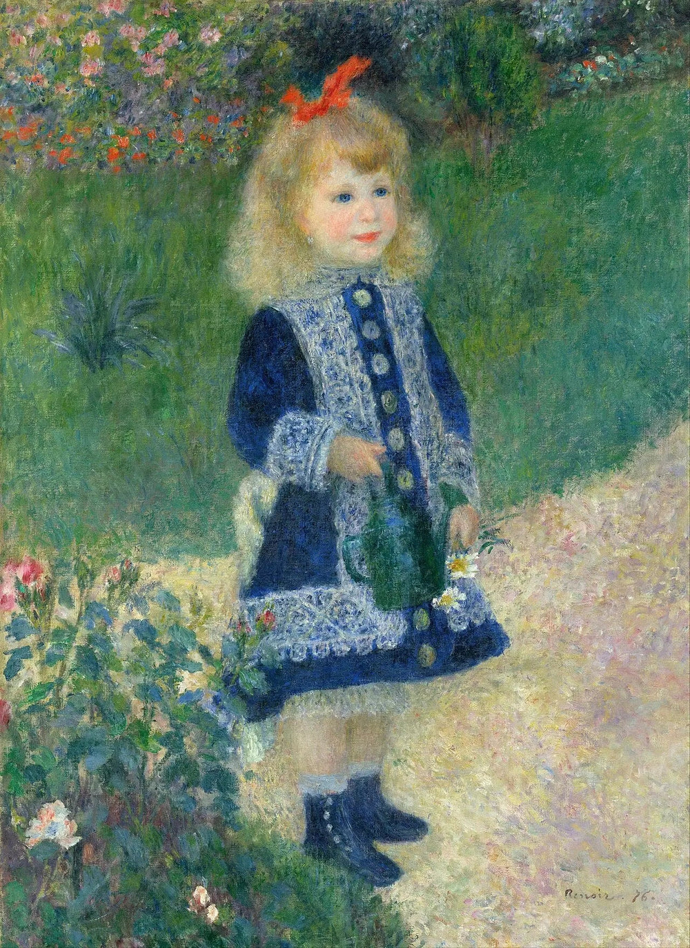 La Petite Fille à l'arrosoir - Pierre-Auguste Renoir image 1 reproduction de peinture à l’huile