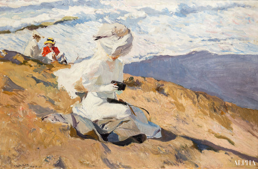 La plage à Biarritz - Sorolla - Reproductions de tableaux et peintures haut de gamme