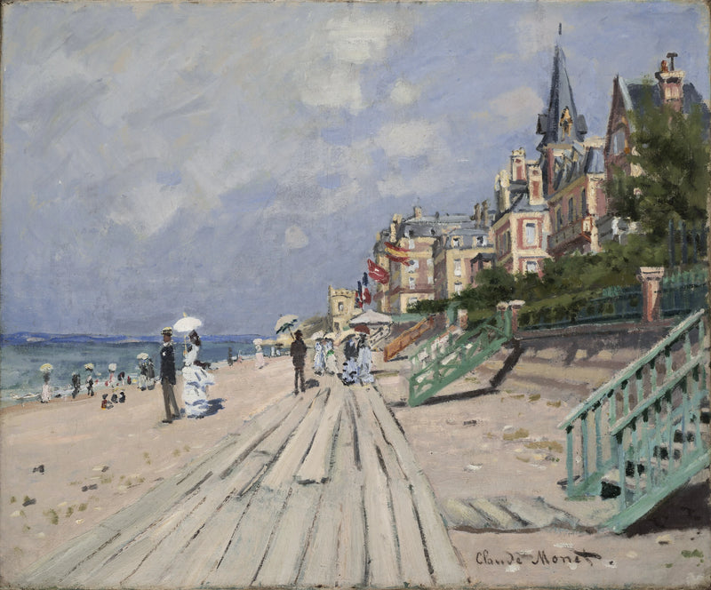 ชายหาดใน Trouville W156 - Claude Monet