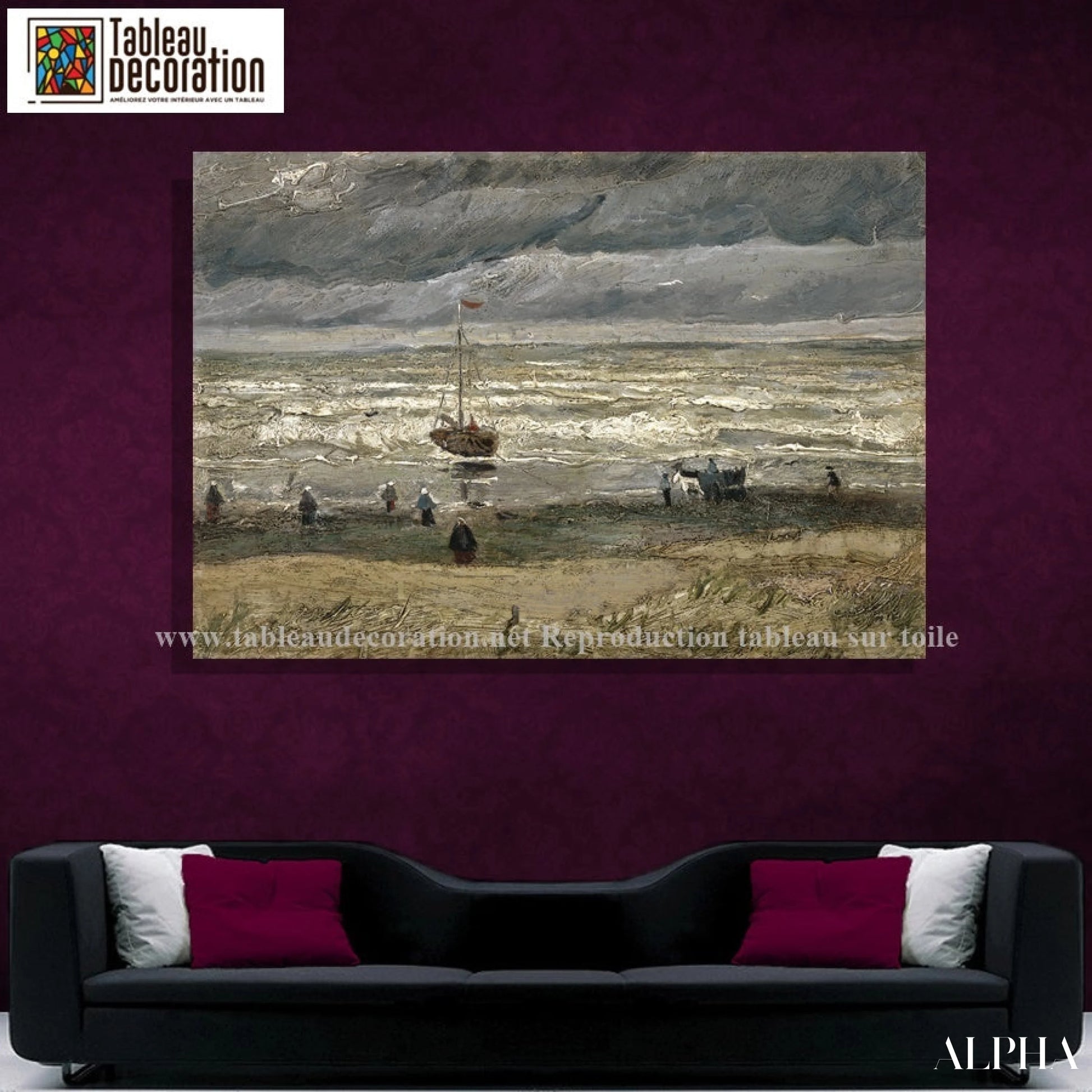 La plage de Schéveningue - Van Gogh - Reproductions de tableaux et peintures haut de gamme