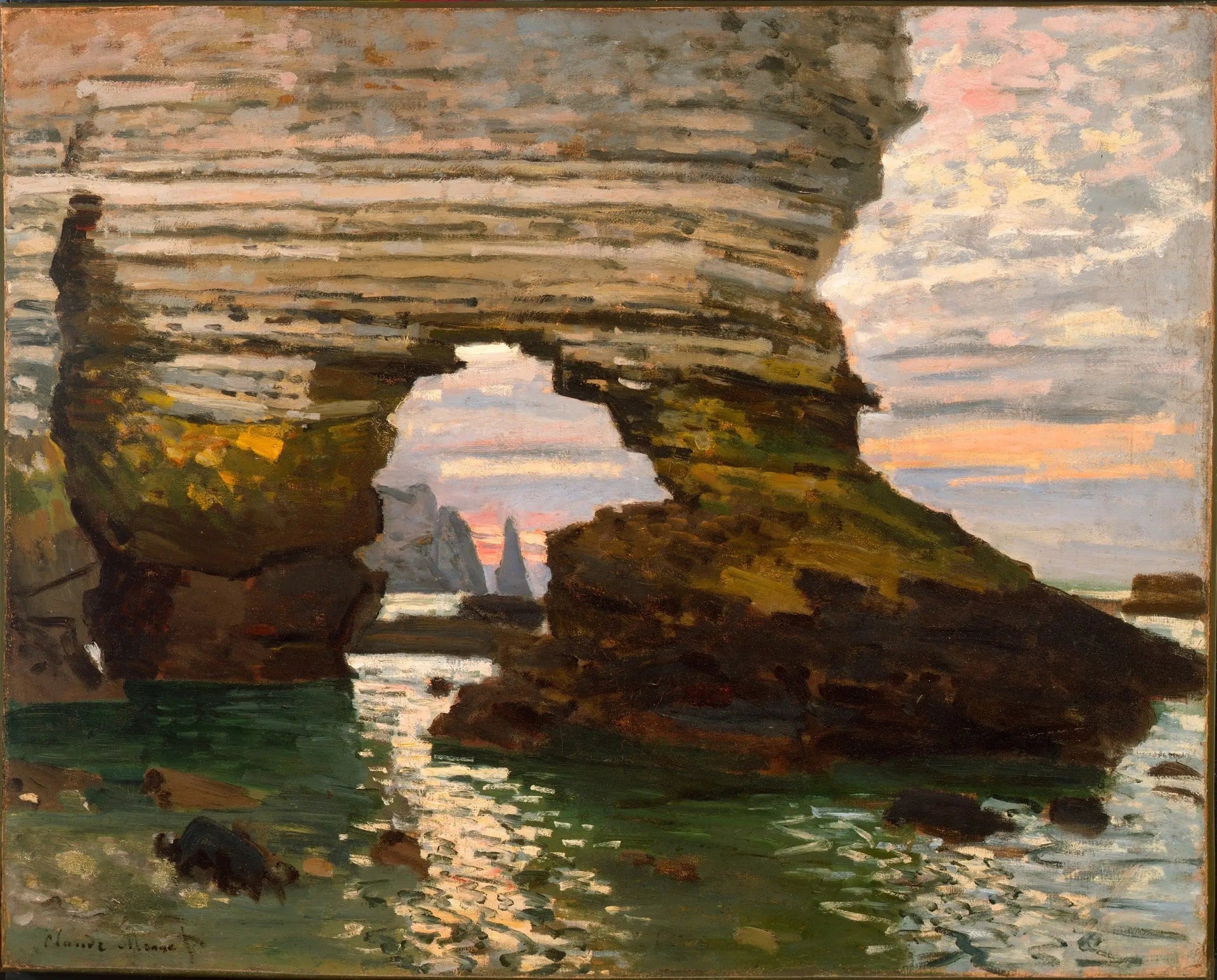 La Porte d'Amont, Étretat - Claude Monet image 1 reproduction artisanale de tableau