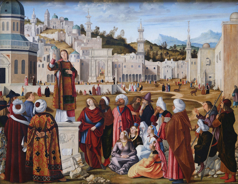 คำเทศนาของนักบุญเซนต์สเตเฟน - Vittore Carpaccio