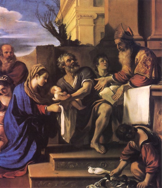 การนำเสนอของพระเยซูในวิหาร - Guercino