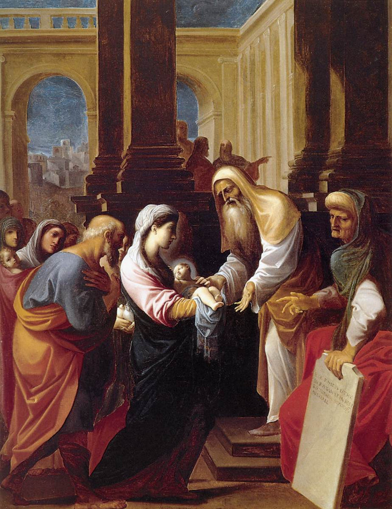 การนำเสนอของพระเยซูเจ้าทรงเยาว์ต่อพระวิหาร - Ludovico Carracci