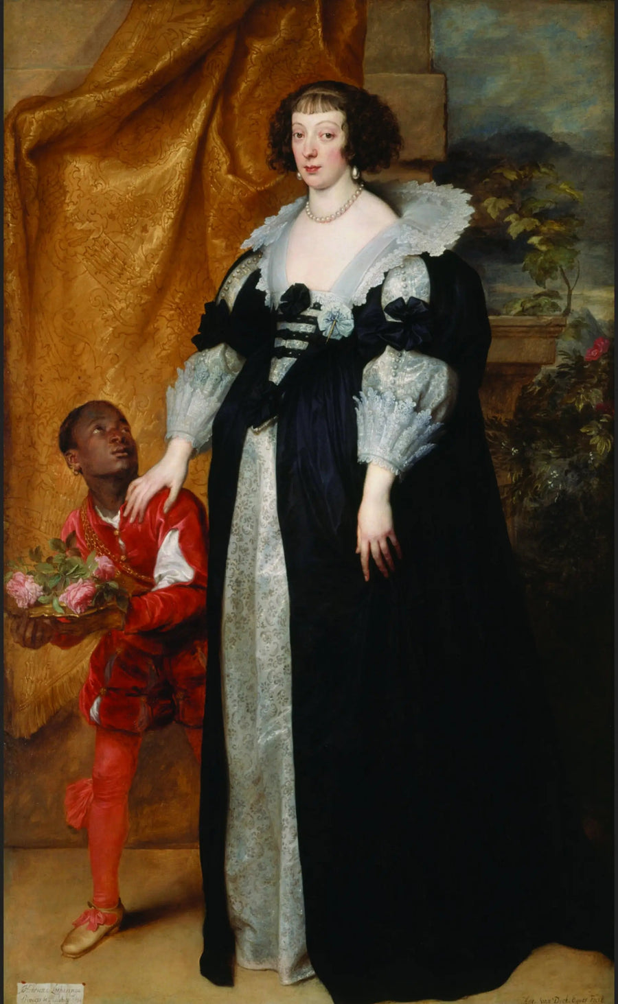 เจ้าหญิง Henriette แห่ง Lorraine (1611-1660) พร้อมกับ page - Antoine van Dyck