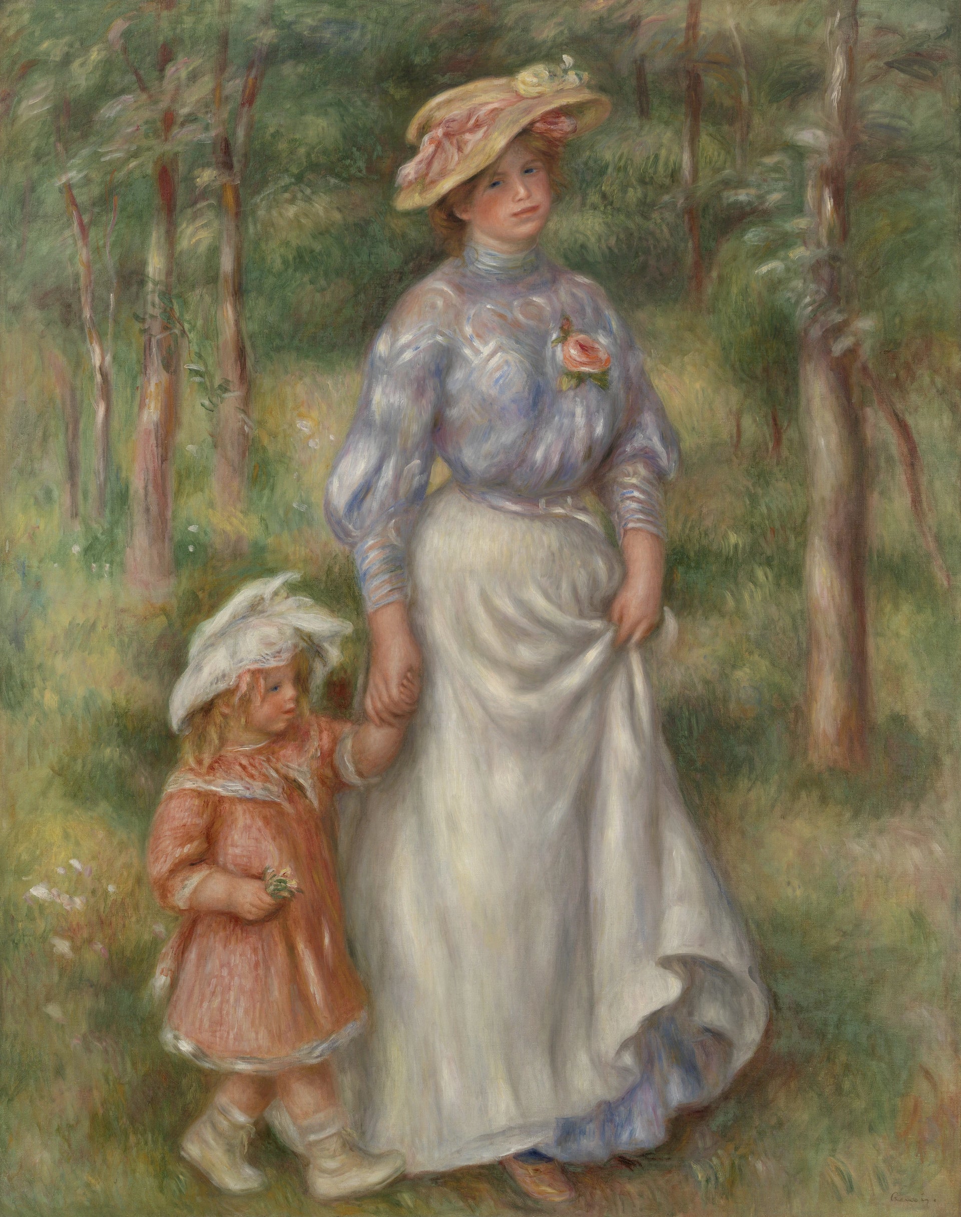 La Promenade, vers 1905, Pierre-Auguste Renoir, Barnes Foundation – reproduction peinture à l’huile