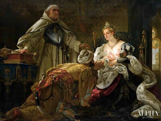 La reine Isabelle reçoit les envoyés du sultan Soliman - Viktor Madarász Reproductions de tableaux à la peinture à