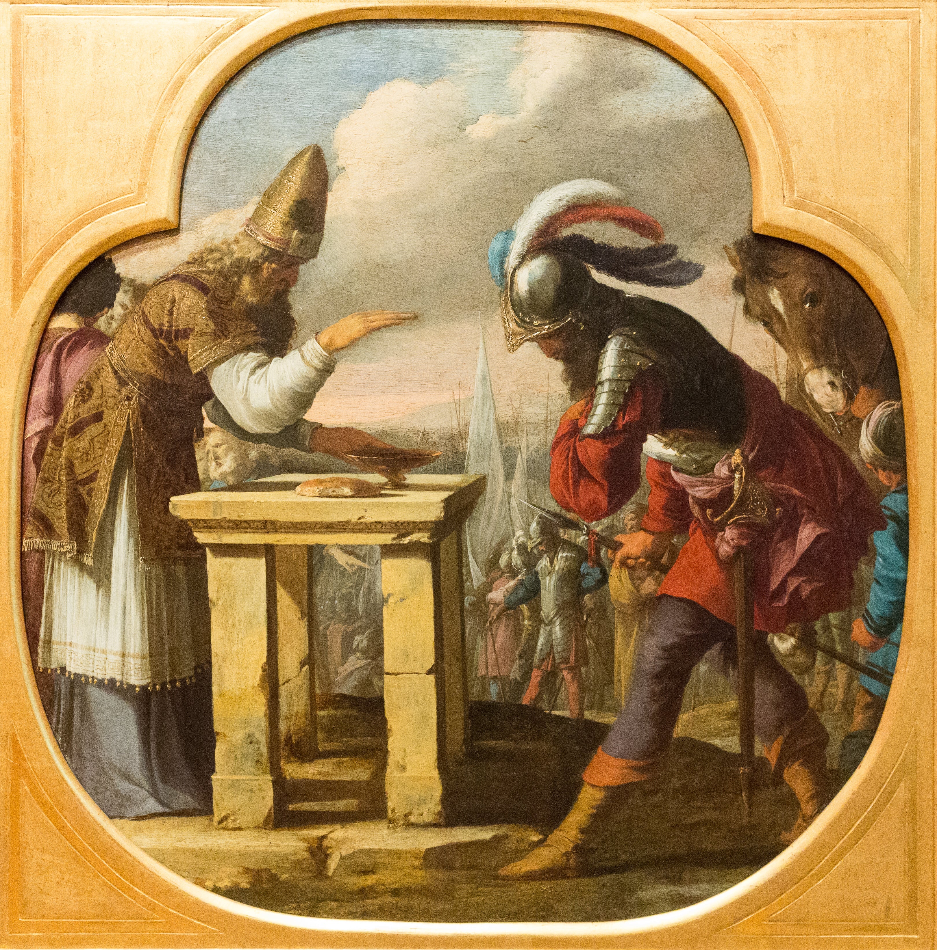 La Rencontre d'Abraham et Melchisédech - Laurent de La Hyre image 1 copie peinte à la main à l’huile
