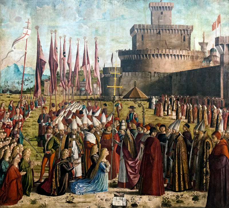 การพบกันของนักแสวงบุญกับสมเด็จพระสันตะปาปาซิริอาก์ - Vittore Carpaccio