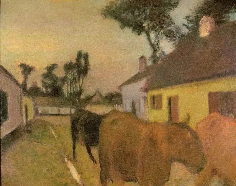 La rentrée du troupeau - Edgar Degas image 1 reproduction artisanale de tableau