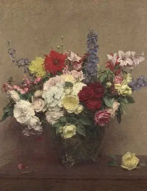La richesse rose de juin - Henri Fantin-Latour image 1 copie de tableau peinte à la main