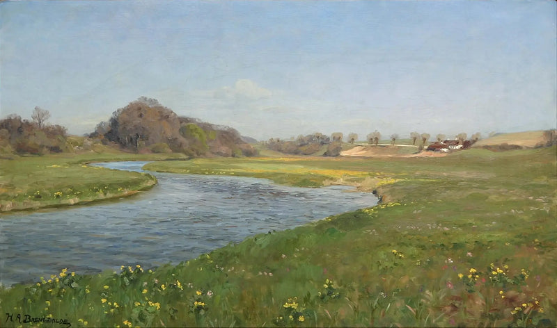 แม่น้ำ Suså ใกล้ Herlufsholm - H. A. Brendekilde