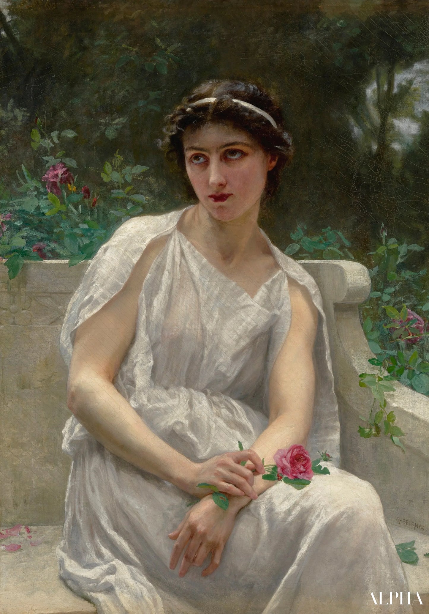 The red rose - Guillaume Seignac - High-end reproductions of paintings and artworks