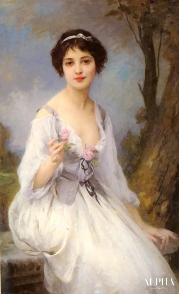 La Rose Rose - Charles-Amable Lenoir - Reproductions de tableaux et peintures haut de gamme