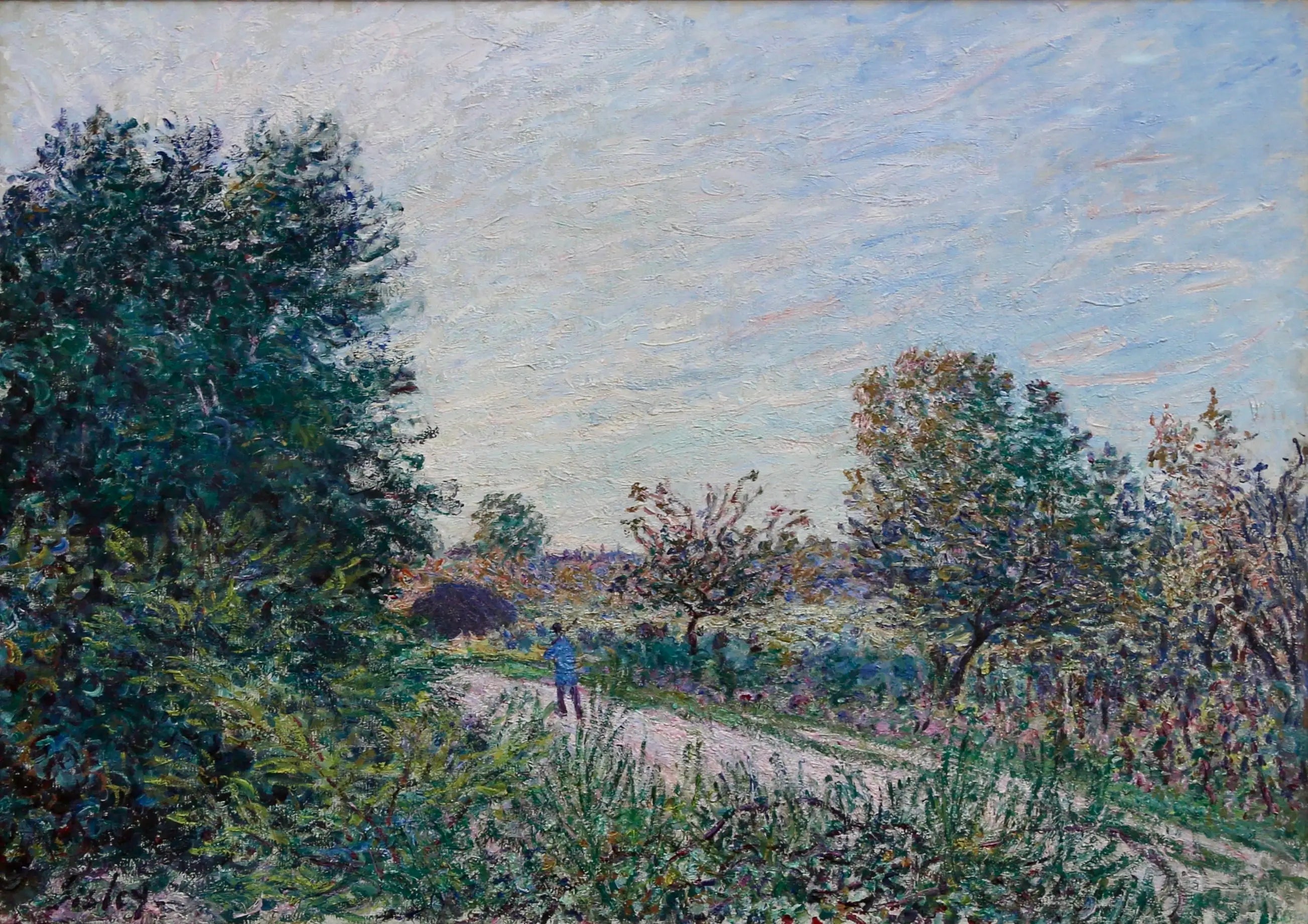 La Route - Alfred Sisley image 1 copie peinte à la main à l’huile