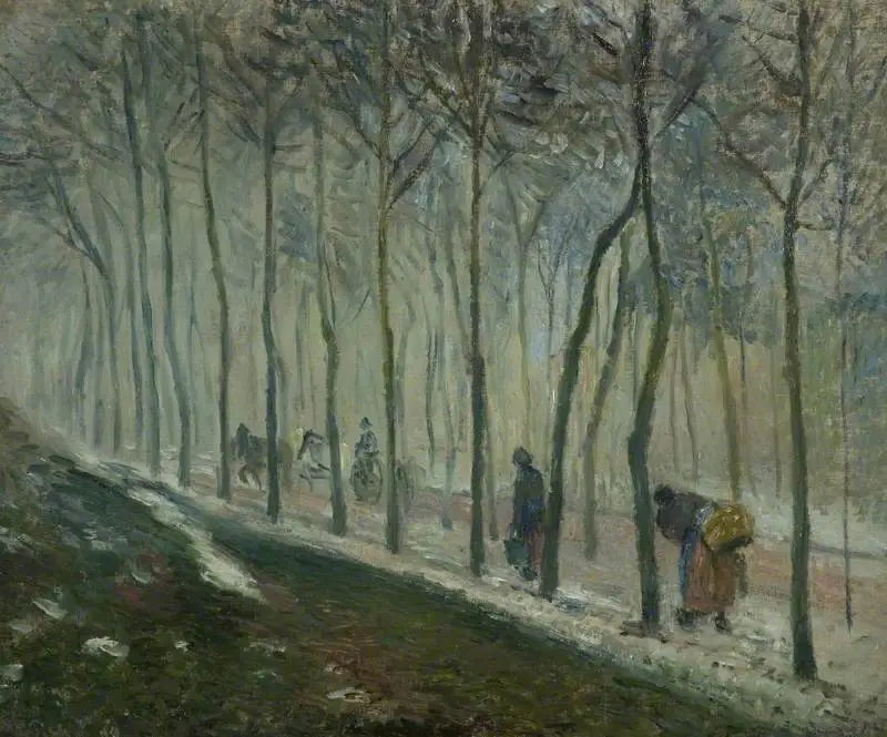 La route, effet de neige - Camille Pissarro image 1 tableau peint à l’huile sur toile