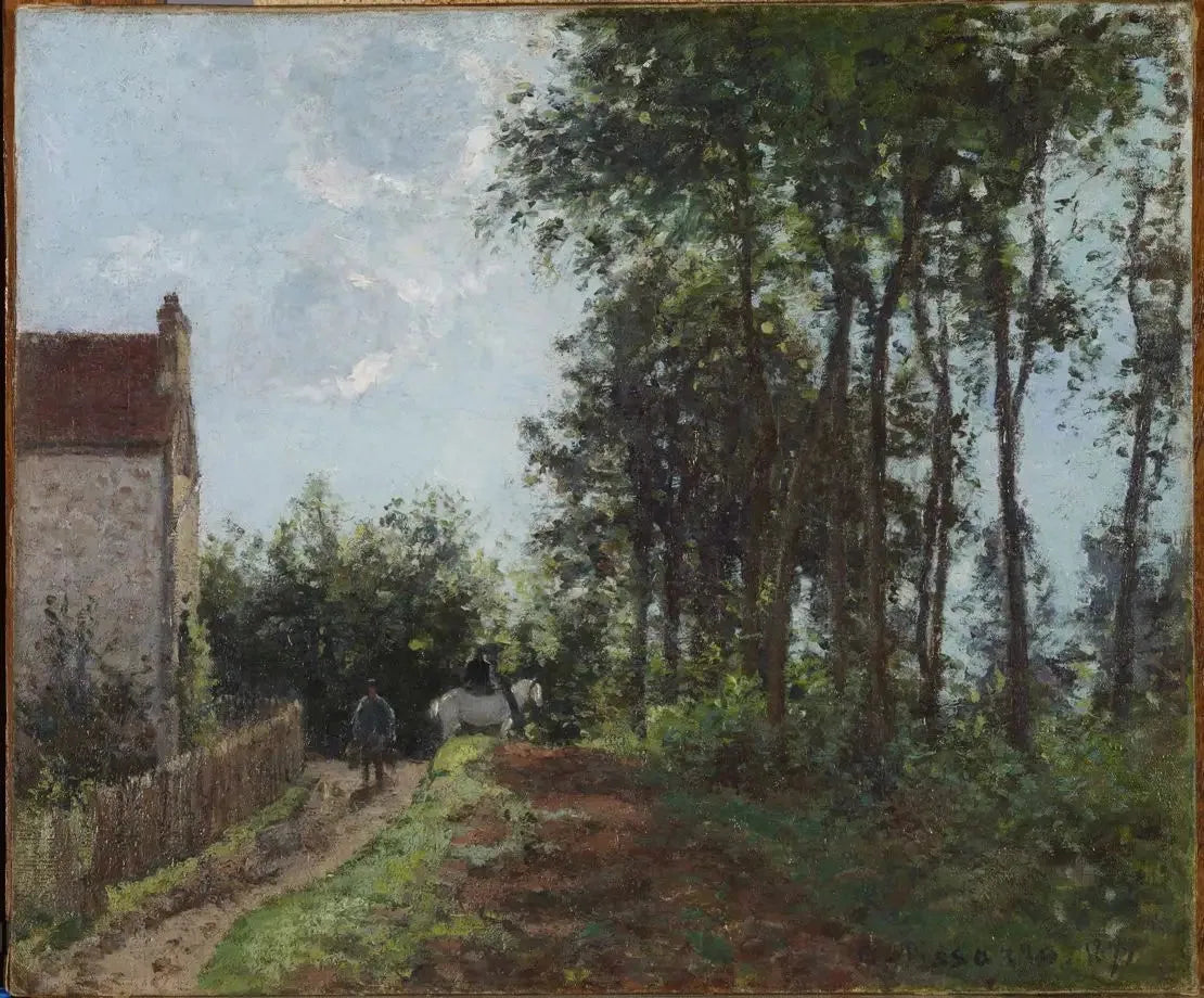 La route près de la ferme - Camille Pissarro image 1 reproduction artisanale de tableau