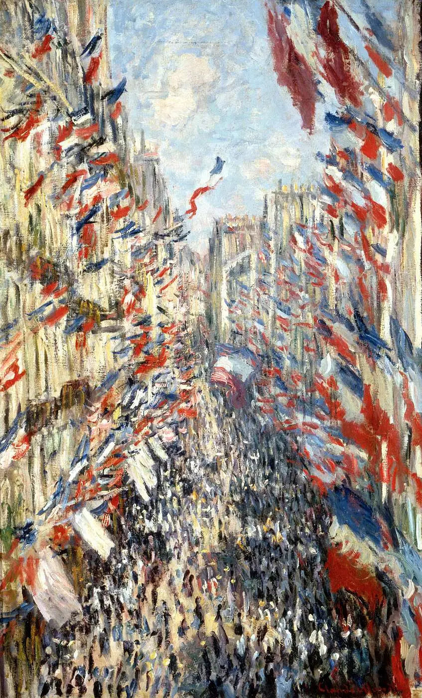 La rue Montorgueil - Claude Monet image 1 reproduction de peinture à l’huile