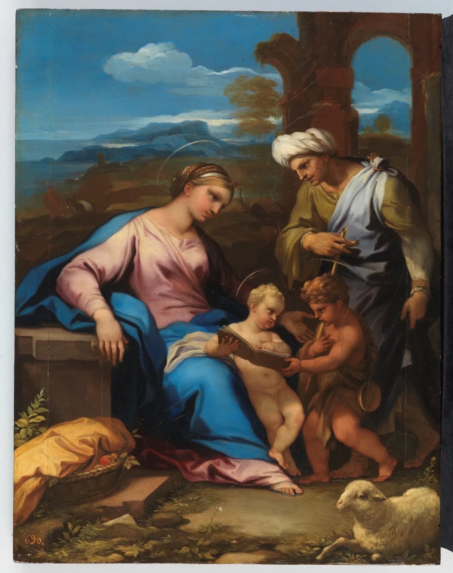 La Sagrada Familia con santa Isabel y san Juanito - Luca Giordano image 1 reproduction artisanale de tableau