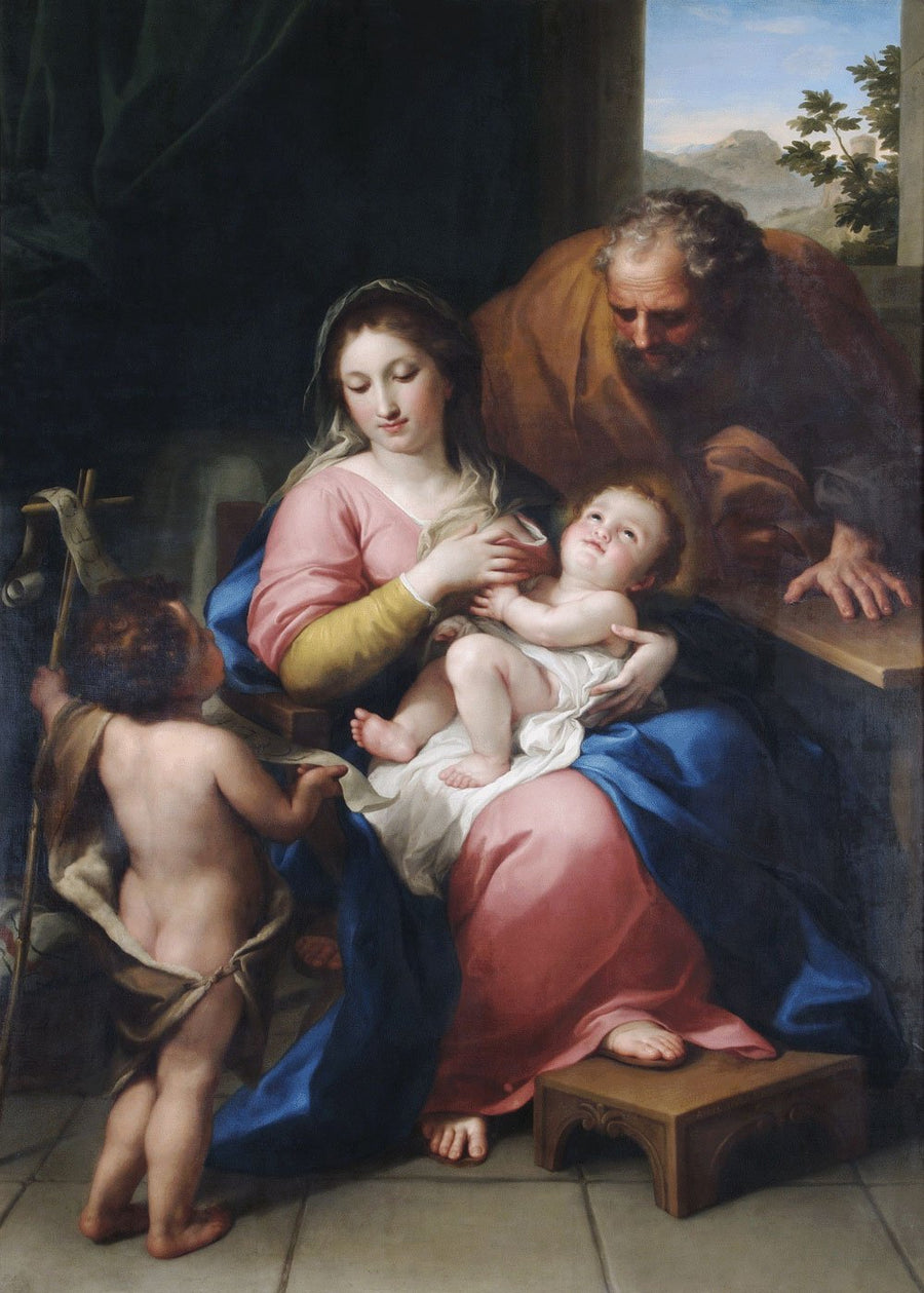 La Sainte Famille avec l'enfant saint Jean - Anton Raphael Mengs image 1 copie peinte à la main à l’huile