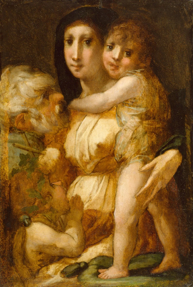 ครอบครัวศักดิ์สิทธิ์กับเด็กน้อยนักบุญยอห์น บัปติสต์ - Rosso Fiorentino