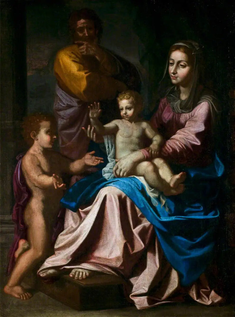 ครอบครัวศักดิ์สิทธิ์กับเด็กน้อยนักบุญยอห์น - Nicolas Poussin
