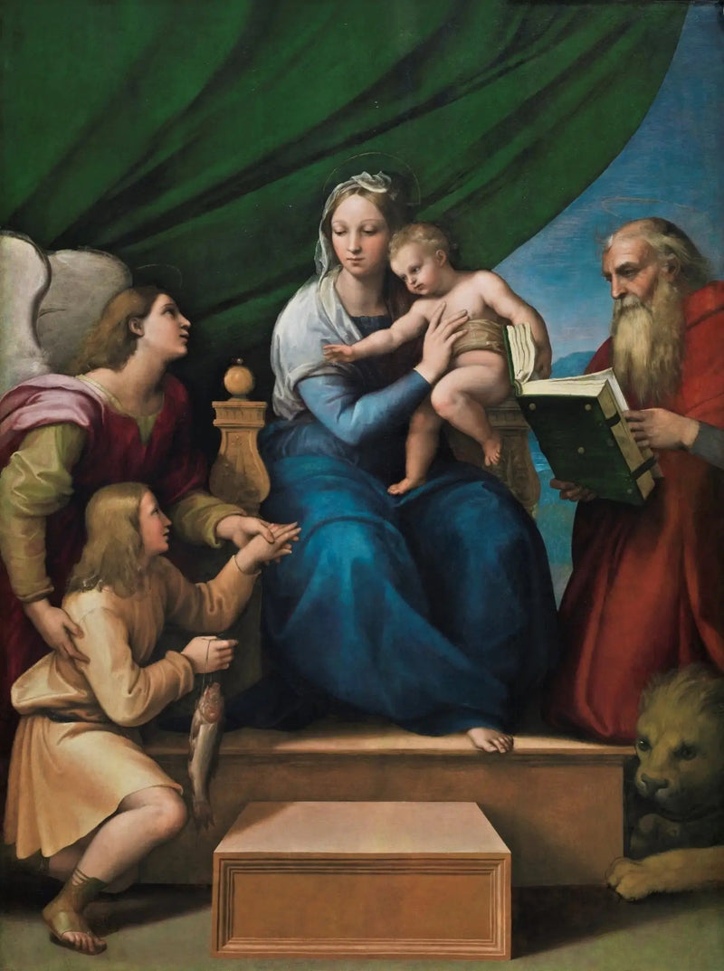 La Sainte Famille avec Raphaël, Tobias et saint Jérôme - Raphaël Sanzio