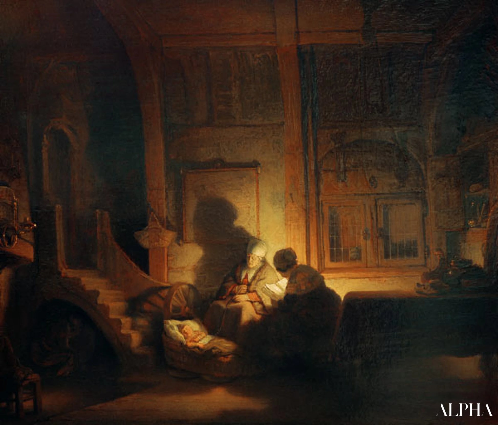 La Sainte Famille - Rembrandt van Rijn - Reproductions de tableaux et peintures haut de gamme