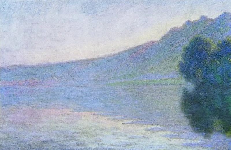 แม่น้ำแซนที่ปอร์-วิลเลซ, เอฟเฟกต์สีชมพู - Claude Monet