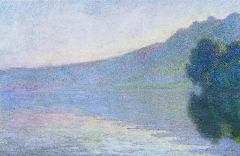 แม่น้ำแซนที่ปอร์-วิลเลซ, เอฟเฟกต์สีชมพู - Claude Monet