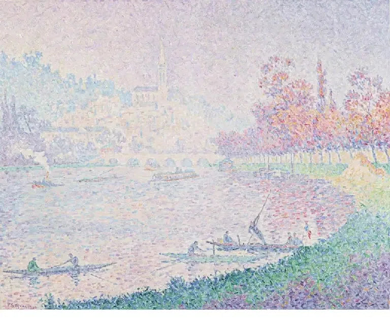 La Seine à Saint-Cloud - Paul Signac image 1 copie peinte à la main à l’huile