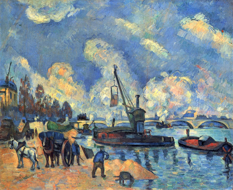 แม่น้ำแซนที่ท่าเรือออสเตอร์ลิตซ์ - Paul Cézanne