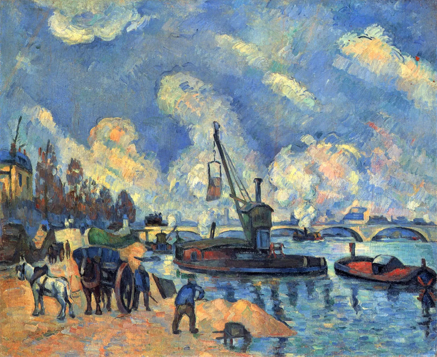แม่น้ำแซนที่ท่าเรือออสเตอร์ลิตซ์ - Paul Cézanne