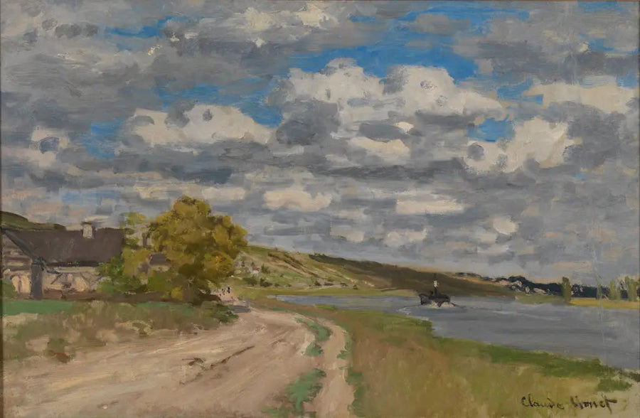 แม่น้ำแซนใกล้ปากแม่น้ำ ฮงเฟลอร์ - Claude Monet