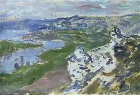 แม่น้ำแซน, มุมมองจากยอดเขาช็องเตเมสเล - Claude Monet