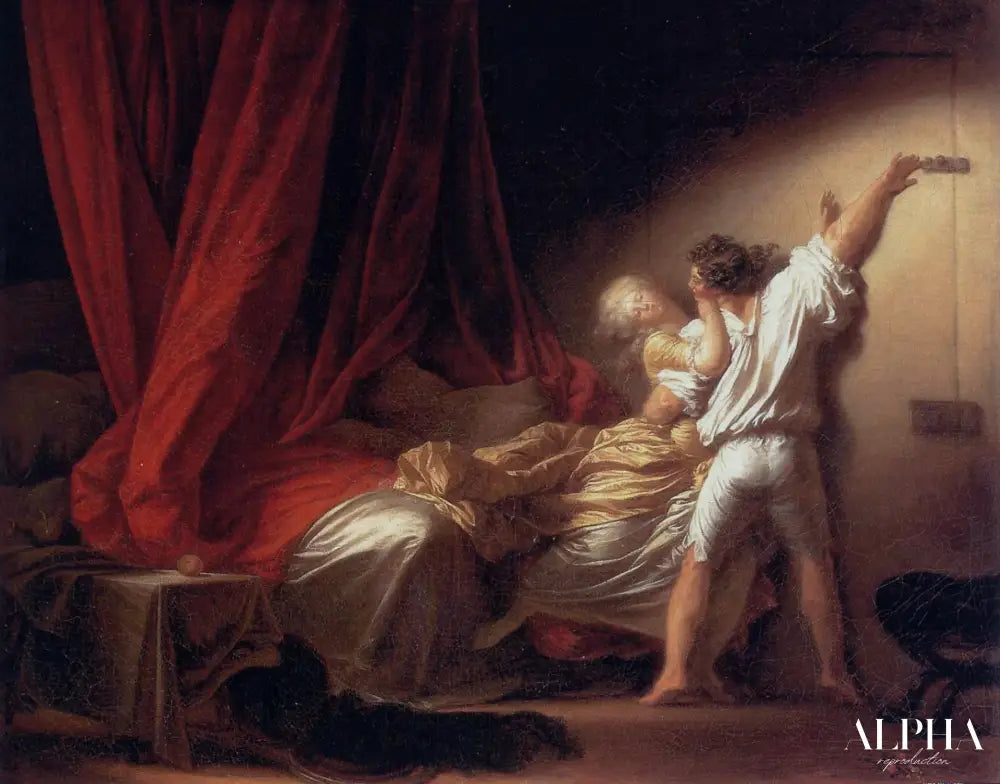 La serrure - Jean-Honoré Fragonard - Reproductions de tableaux et peintures haut de gamme