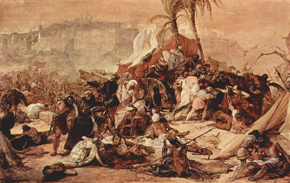 La soif des croisés à Jérusalem - Francesco Hayez image 1 copie peinte à la main à l’huile