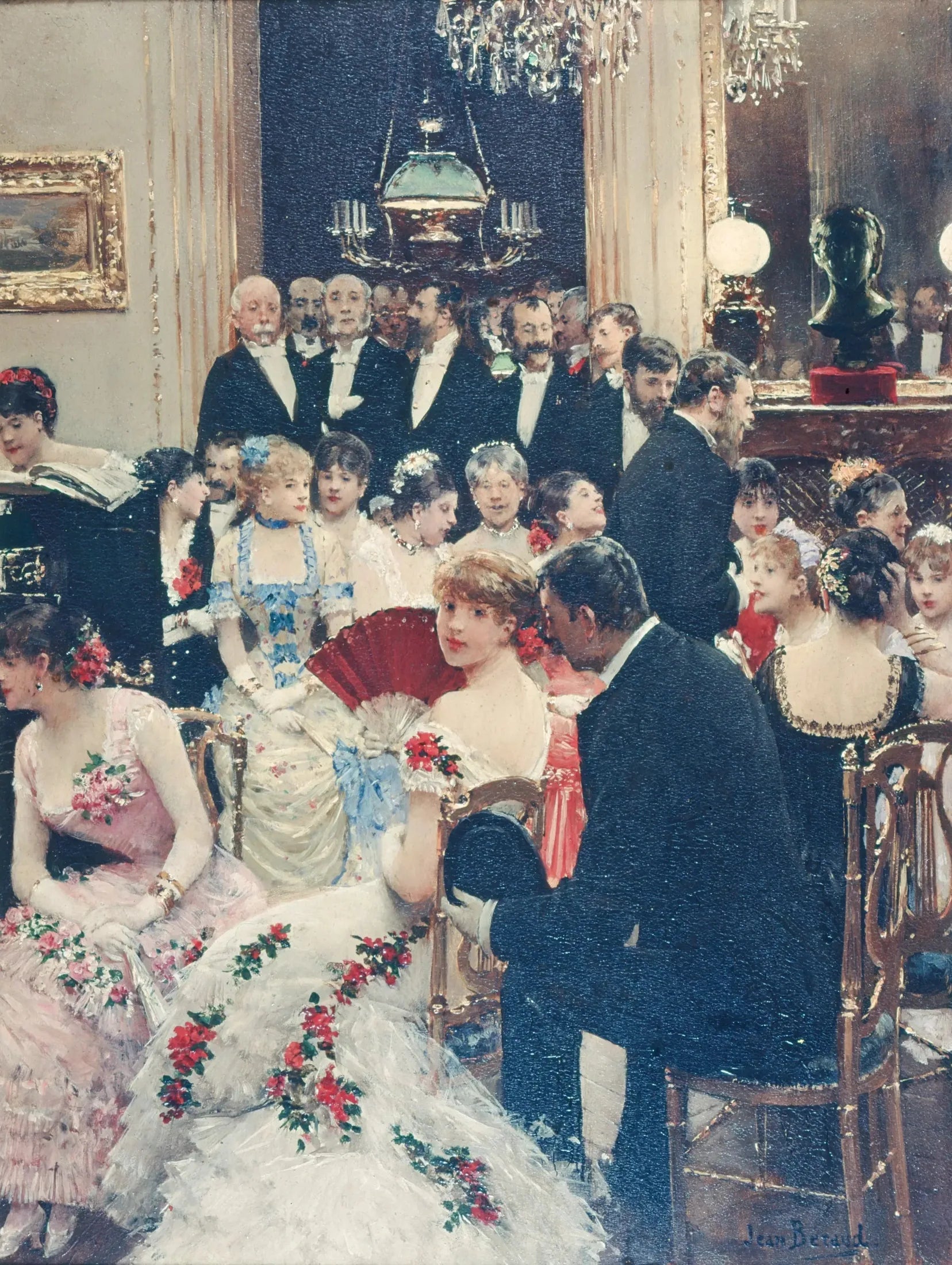 La Soirée. Autour du piano - Jean Béraud image 1 reproduction de peinture à l’huile