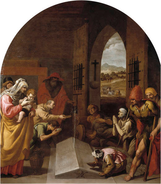 La source miraculeuse du tombeau de saint Bruno - Vincenzo Carducci image 1 tableau peint à l’huile sur toile