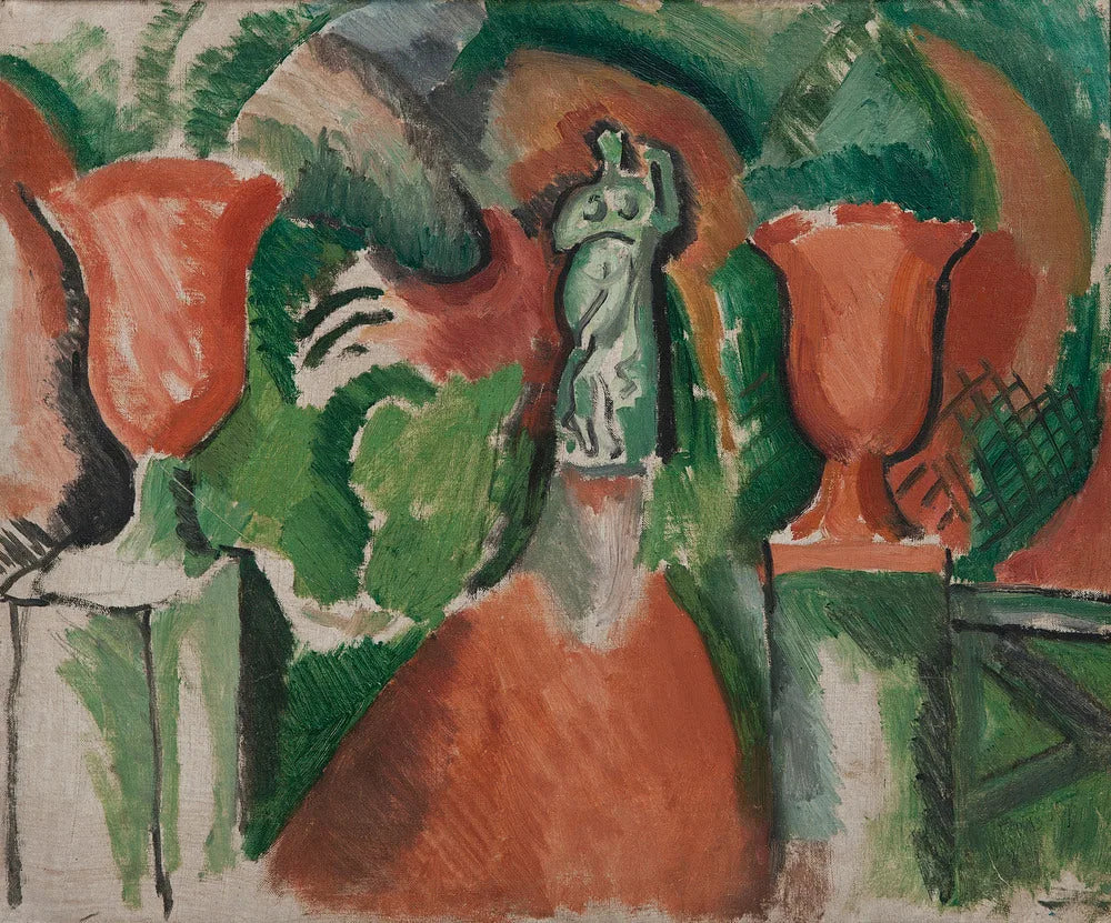 La statue aux deux vases rouges - Raoul Dufy image 1 tableau peint à l’huile sur toile