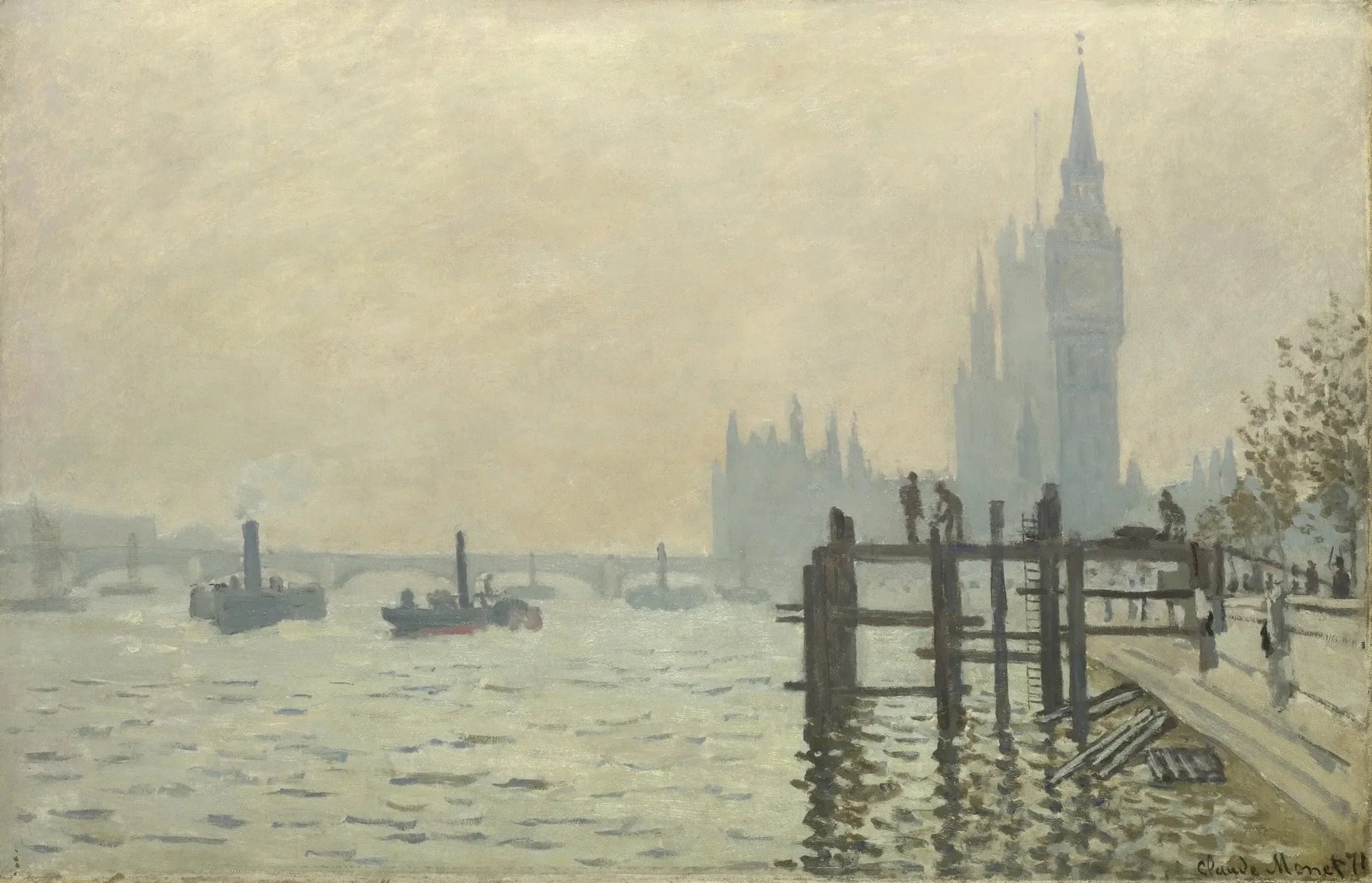 La Tamise et le Parlement - Claude Monet image 1 copie peinte à la main à l’huile