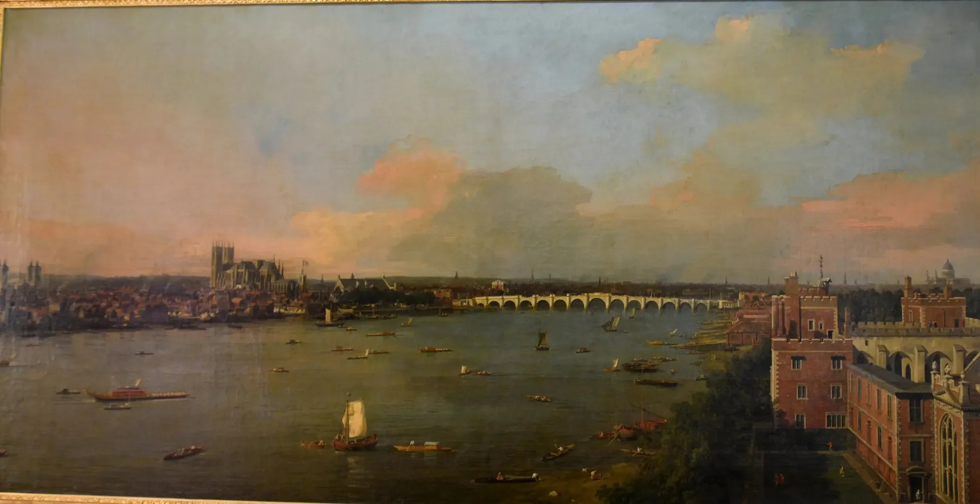 La Tamise vers Westminster depuis Lambeth - Canaletto image 1 tableau peint à l’huile sur toile