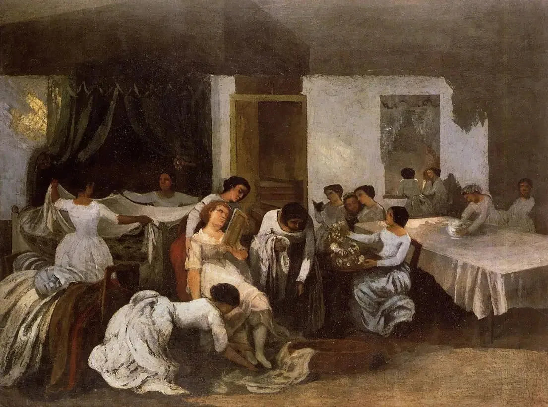 La Toilette de la morte - Gustave Courbet image 1 reproduction réalisée par Alpha Reproduction