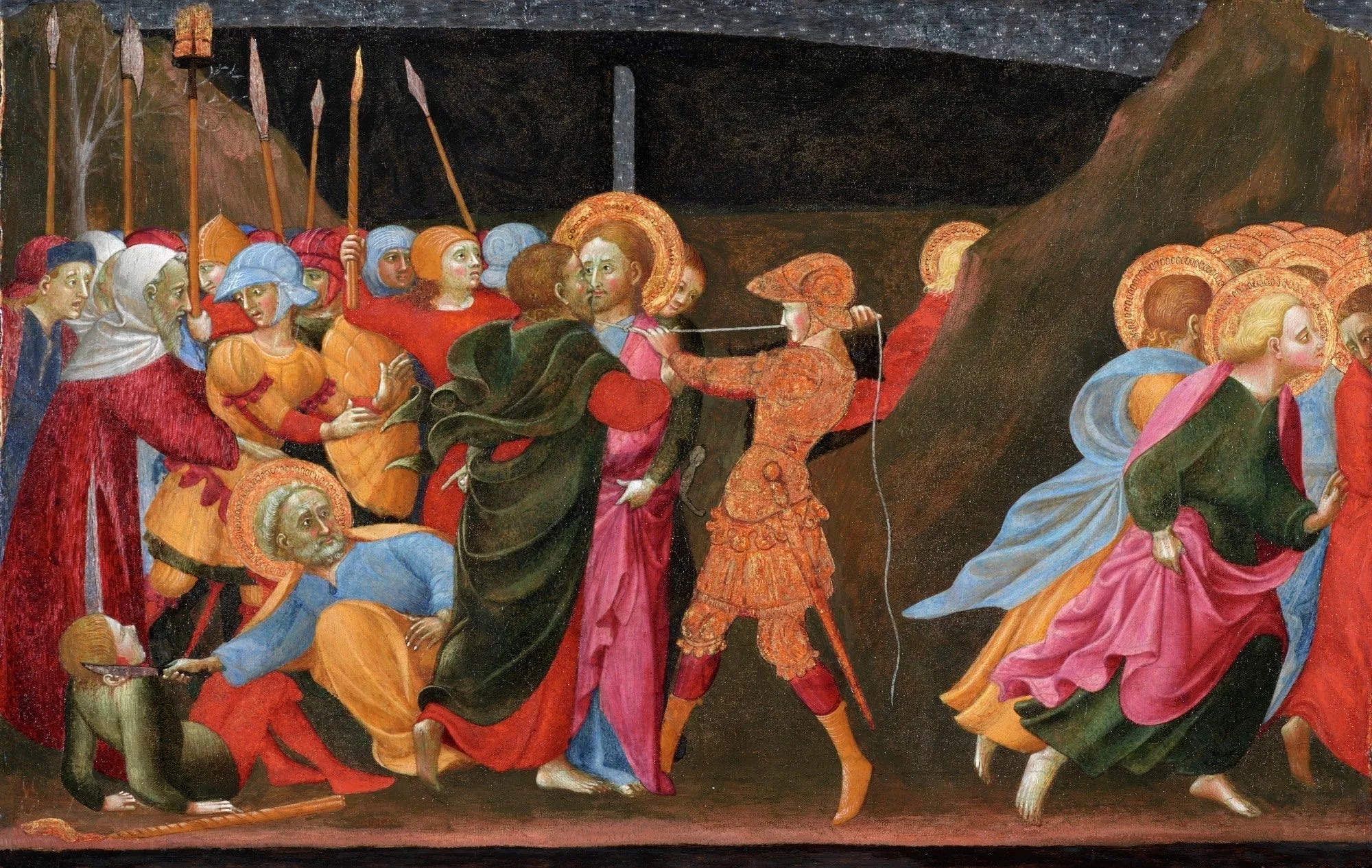 La trahison du Christ - Stefano di Giovanni (Sassetta) image 1 tableau peint à l’huile sur toile
