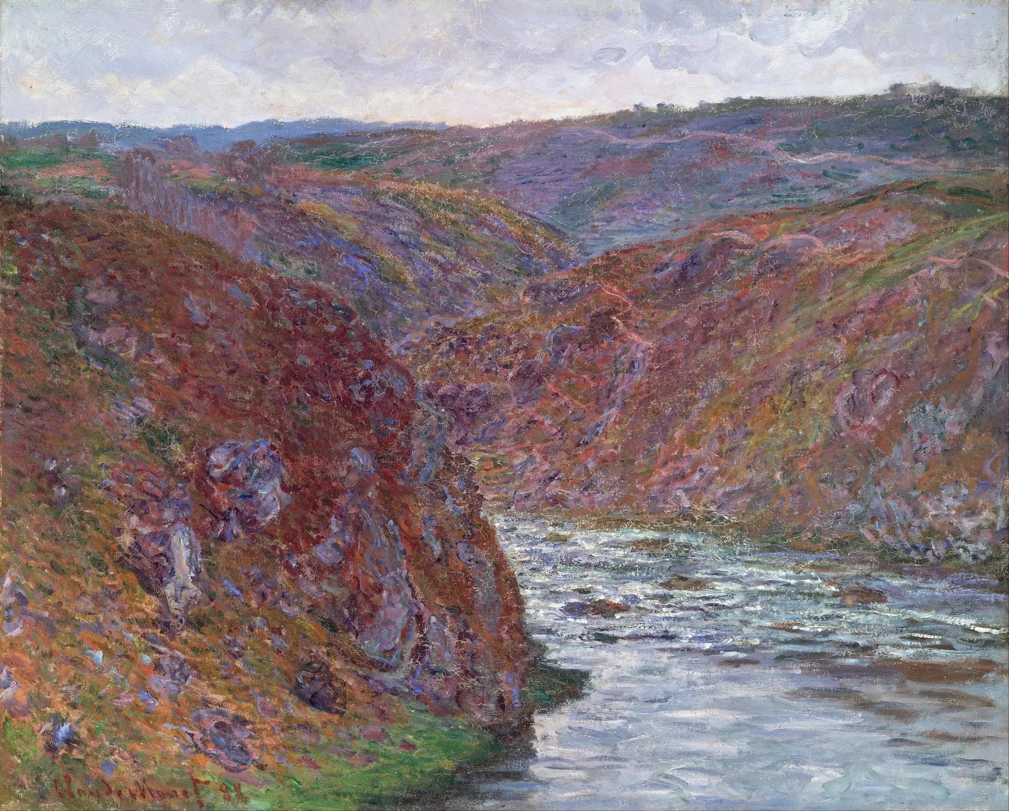 La vallée de la Creuse (jour gris) - Claude Monet image 1 copie de tableau peinte à la main