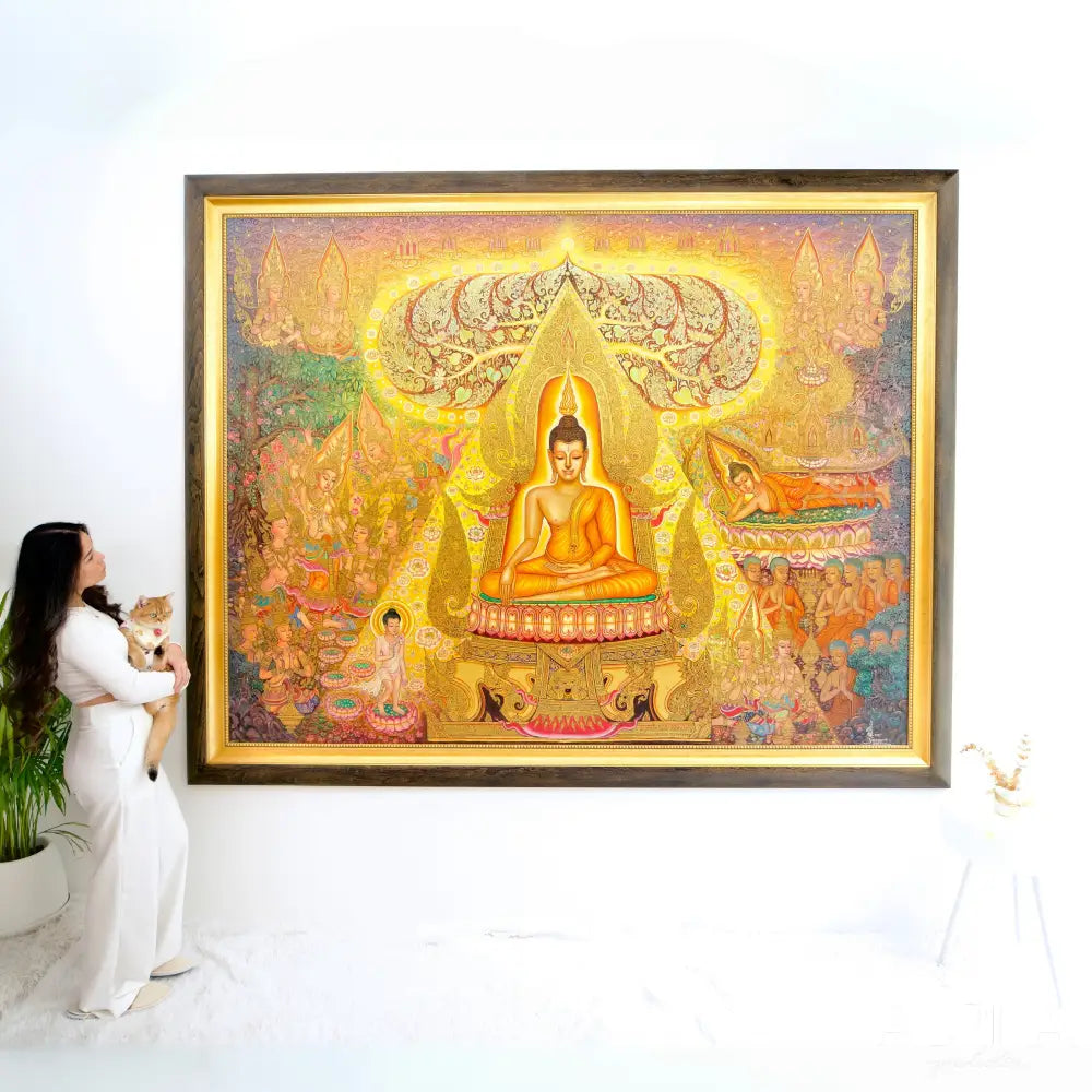 La Vie de Bouddha – Siwakorn | 240 x 180 cm Reproductions de tableaux à la peinture à l’huile