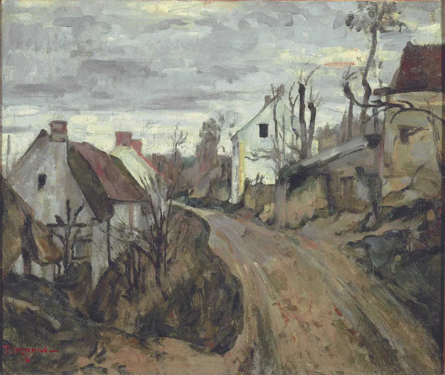La Vieille Route à Auvers-sur-Oise - Paul Cézanne image 1 copie de tableau peinte à la main