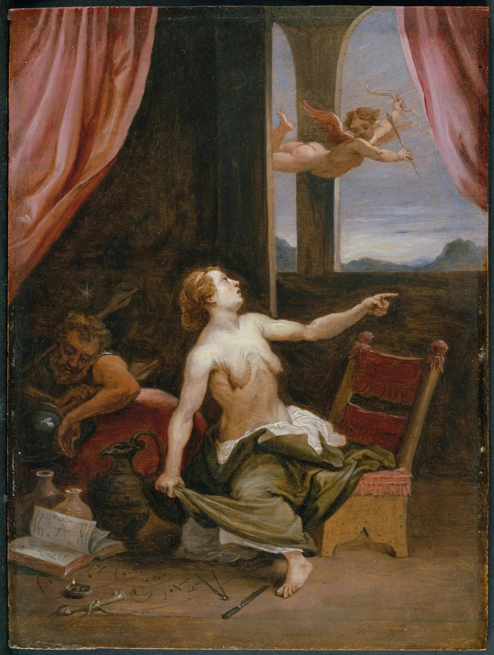 La vieillesse à la recherche de la jeunesse - David Teniers le Jeune image 1 reproduction de peinture à l’huile