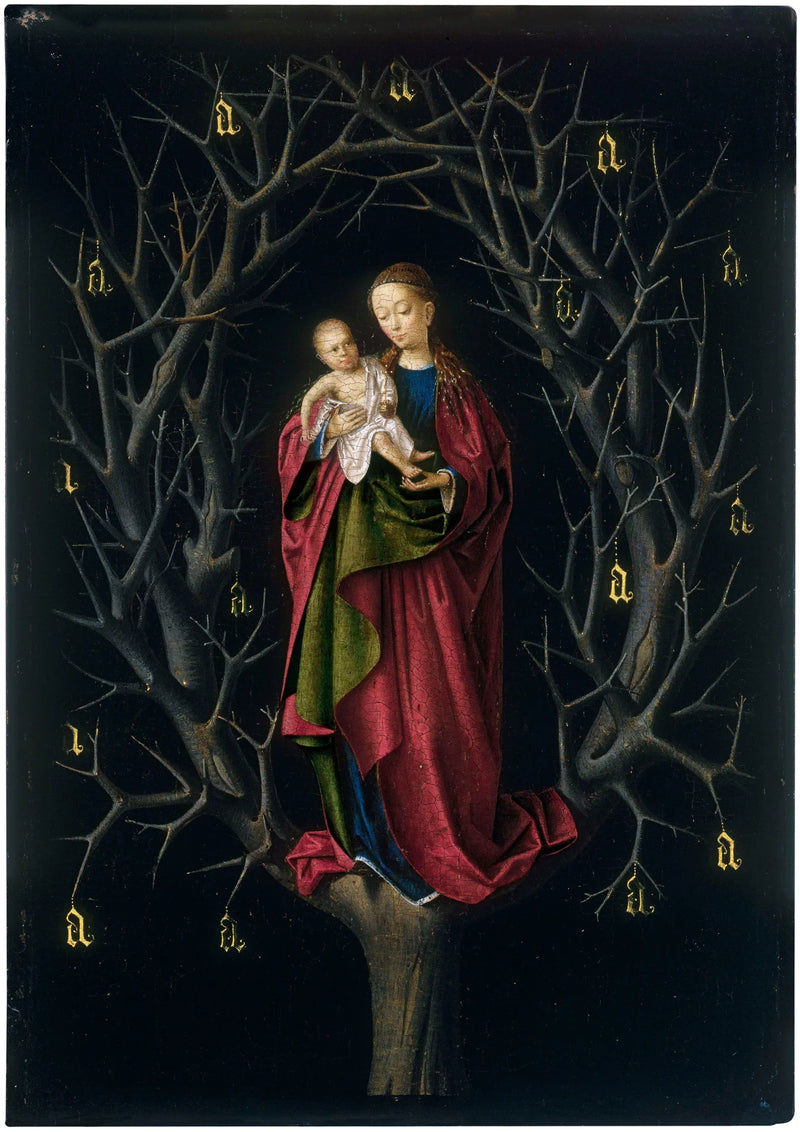 พระแม่มารีย์กับต้นไม้แห้ง - Petrus Christus