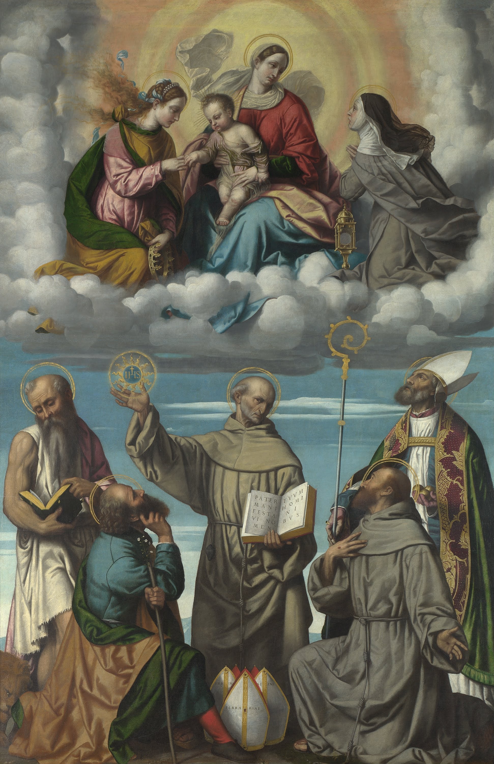 La Vierge à l’Enfant avec des saints - Alessandro Bonvicino - Alpha Reproduction